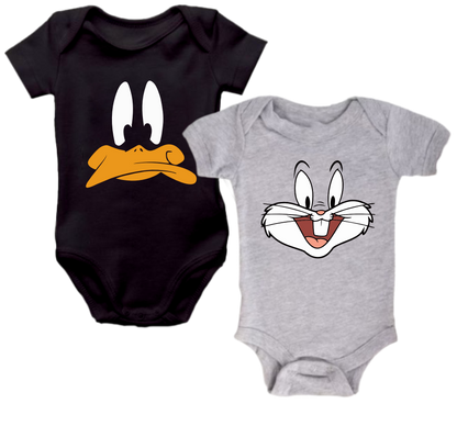 Set x 2 Body Mameluco Bebé personajes Oferta liquidación