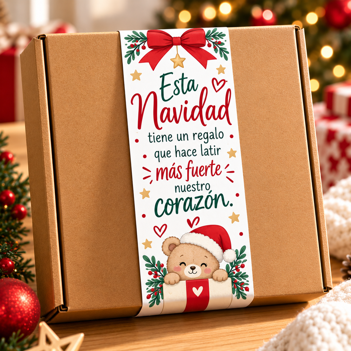 caja de regalo navideña