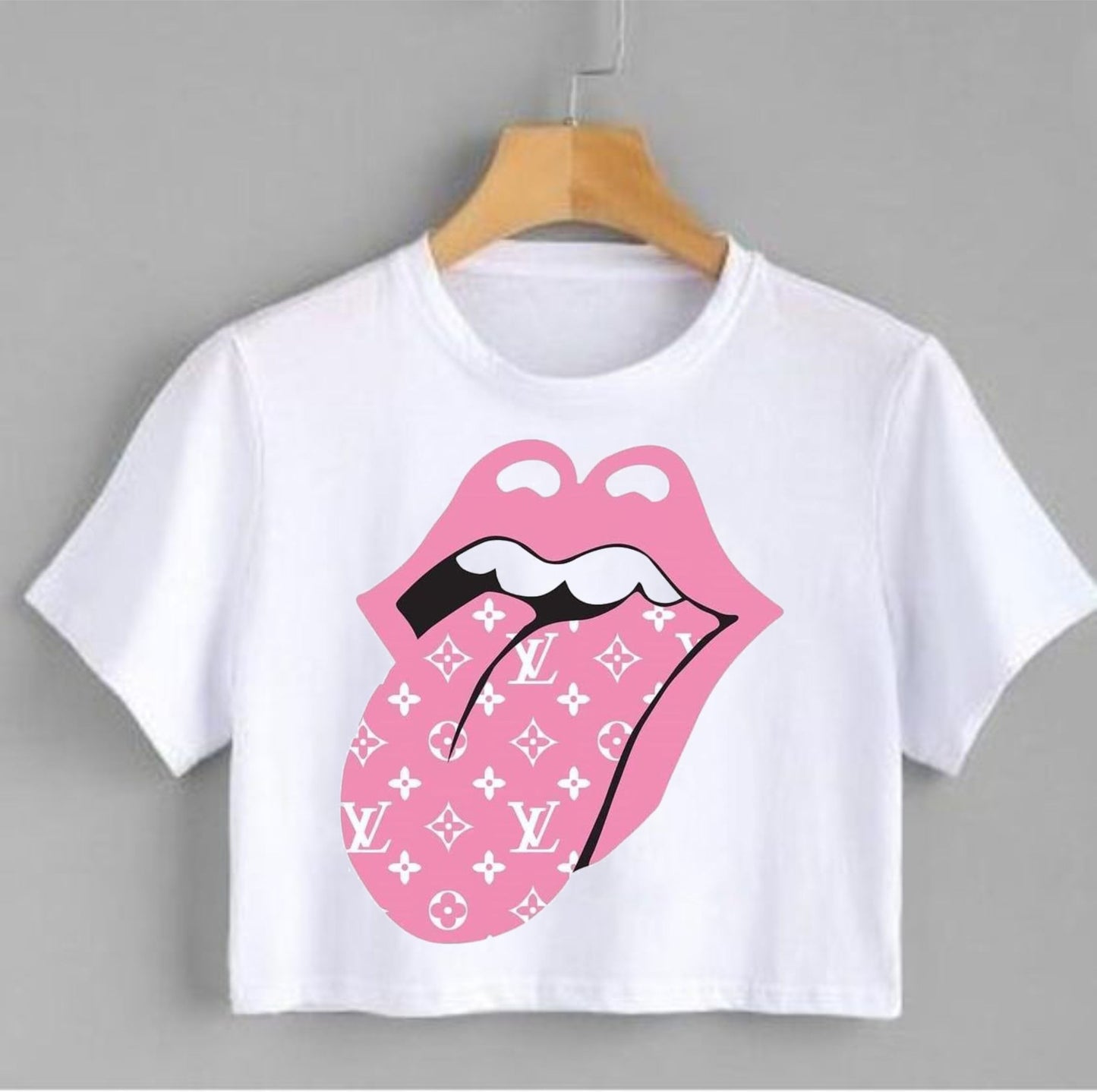 Camiseta corta para mujer Lengua