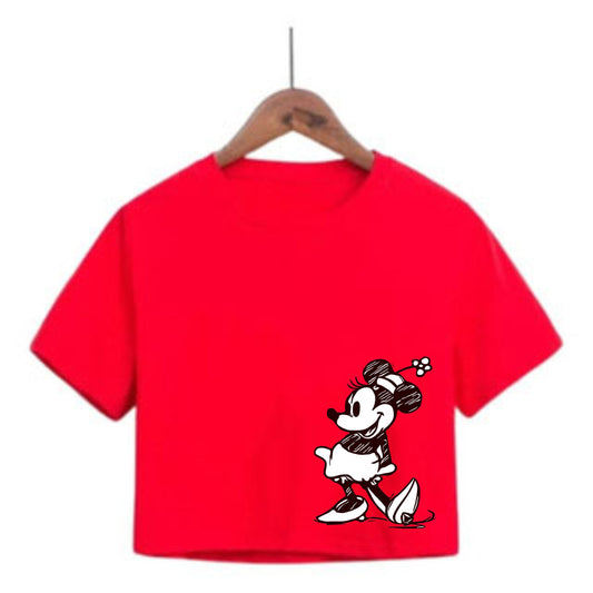 Camiseta corta para mujer minnie mouse vintage