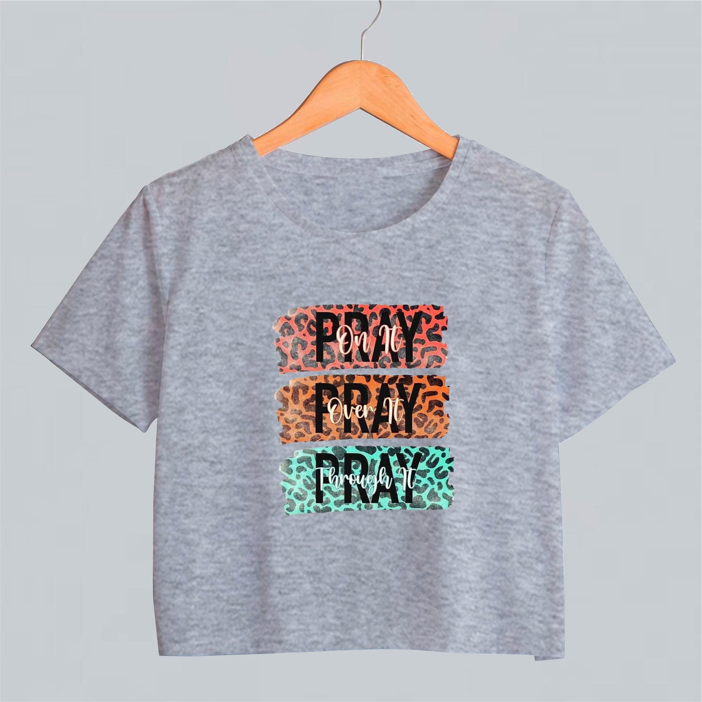 Camiseta corta para mujer pray