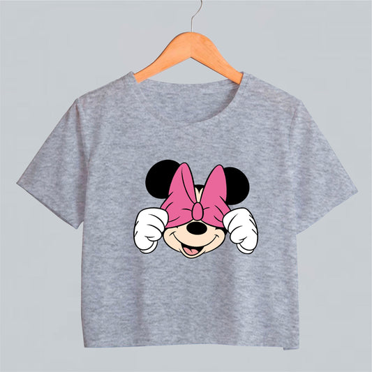 Camiseta corta para mujer minnie mouse moño