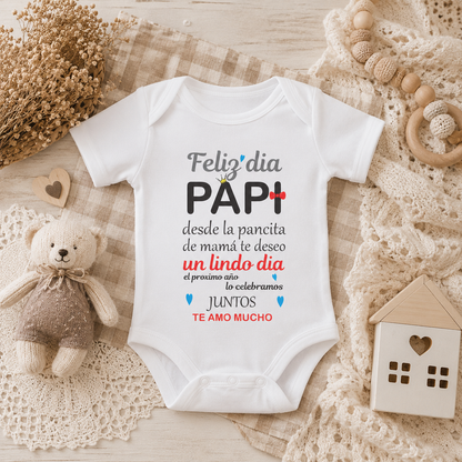 Body Mameluco día del Padre desde la pancita de Mamá