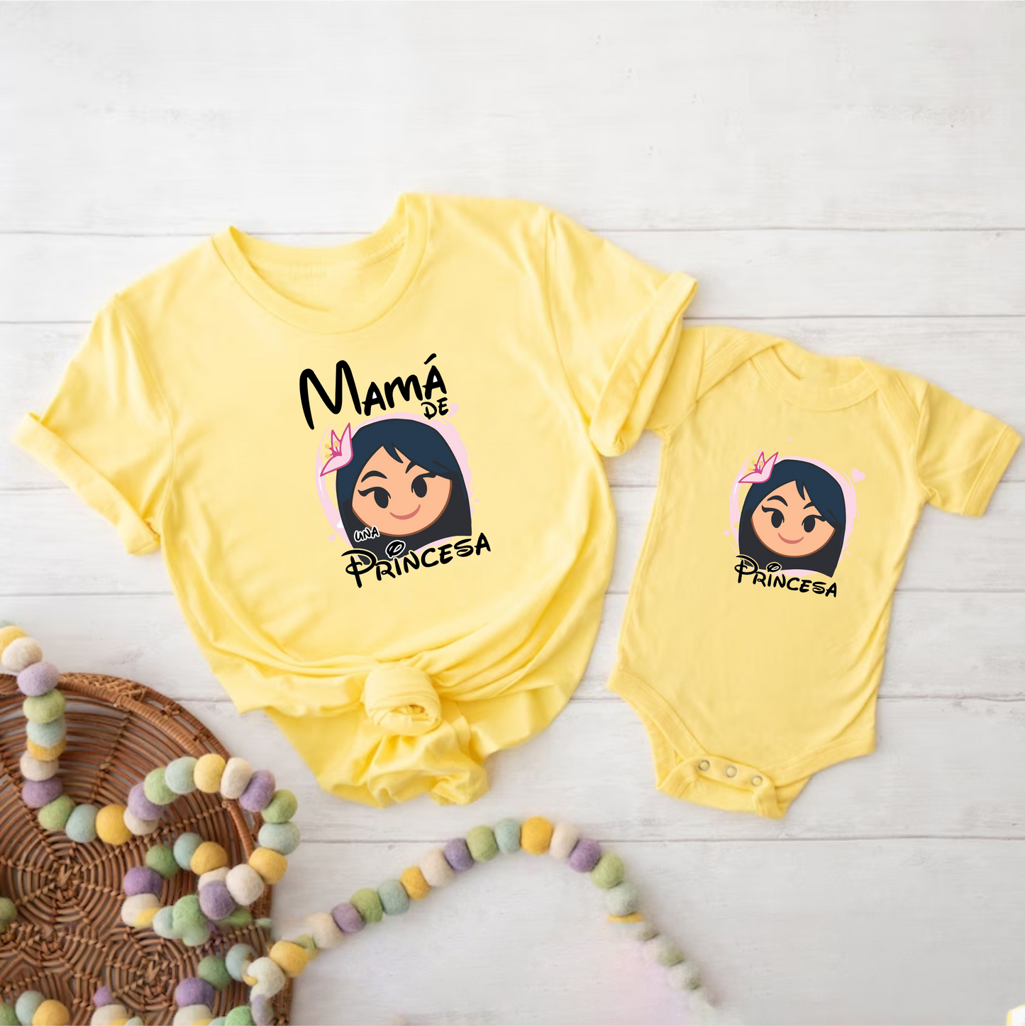 Camisetas Mamá e hija princesas