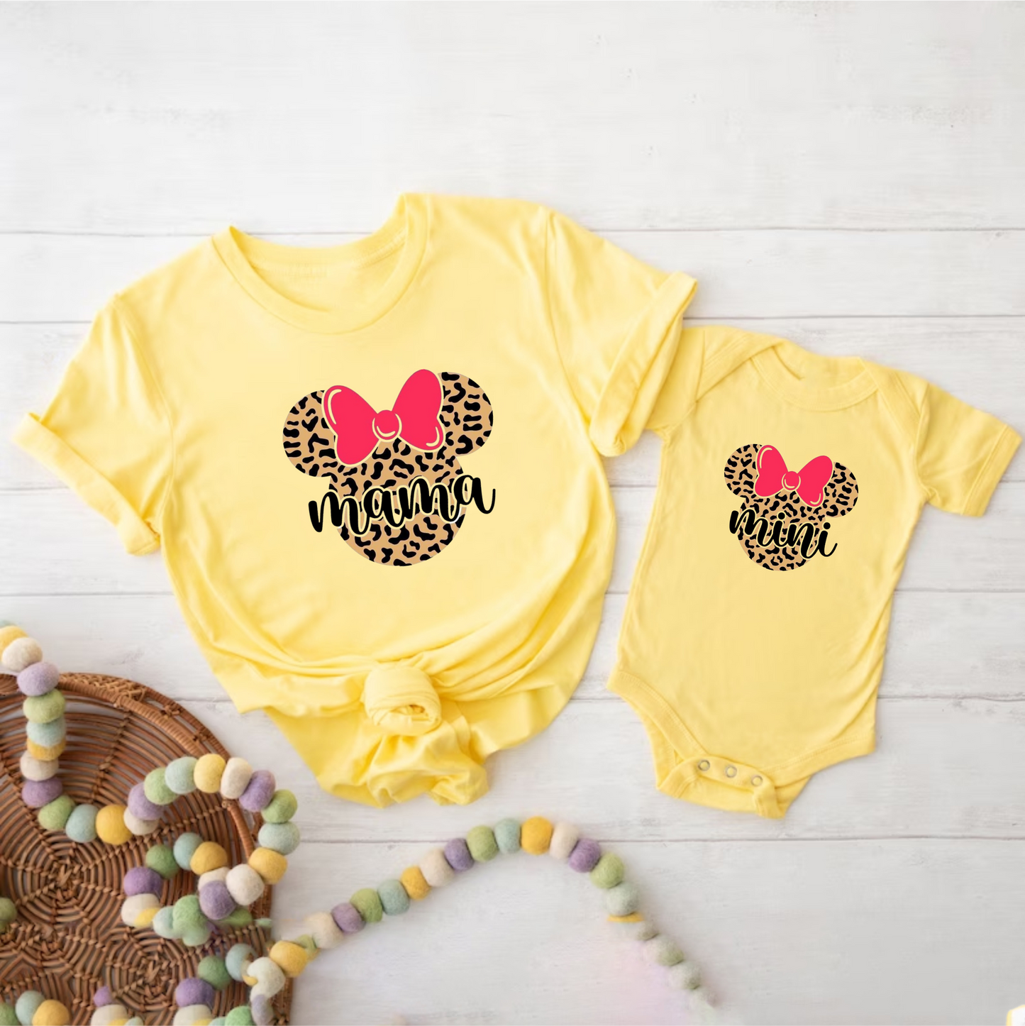 Camisetas Mamá e hija minnie print