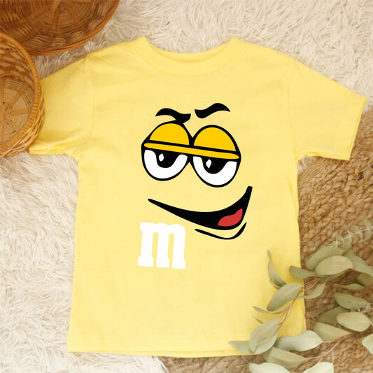 Camiseta con detalle de bordados ingleses amarilla niña