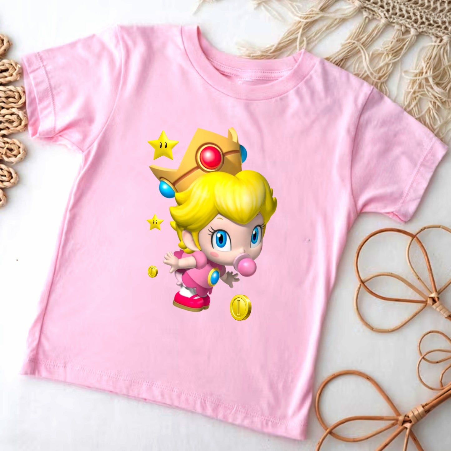 Camiseta para niña peaches Mario Bross