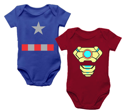 Set x 2 Body Mameluco Bebé personajes Oferta liquidación