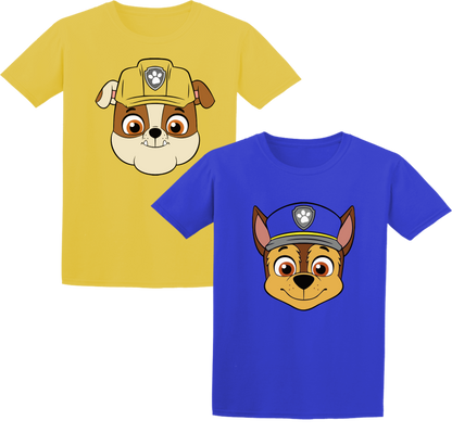 Set x 2 camisetas para niños personajes Oferta liquidación