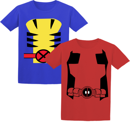 Set x 2 camisetas para niños personajes Oferta liquidación