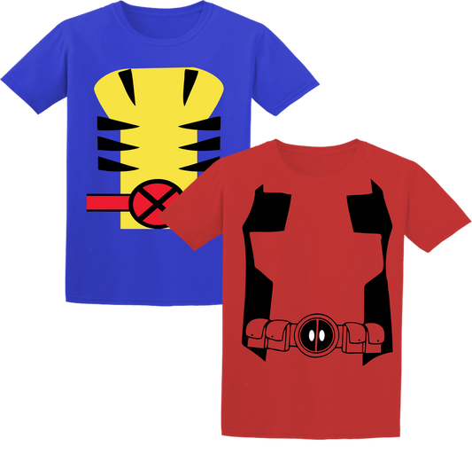 Set x 2 camisetas para niños personajes Oferta liquidación