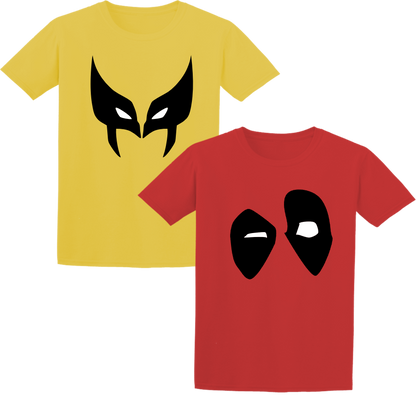 Set x 2 camisetas para niños personajes Oferta liquidación