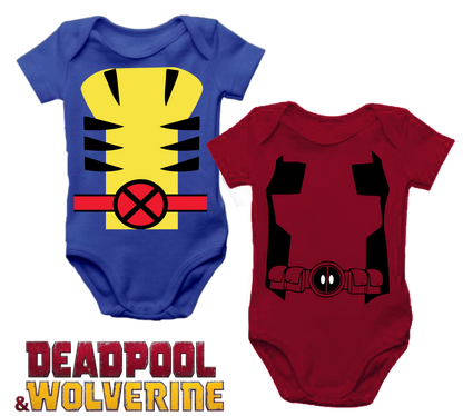 Set x 2 Body Mameluco Bebé personajes Oferta liquidación
