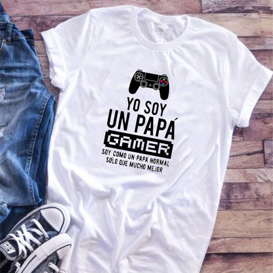Camiseta día del padre , yo soy un papá gamer