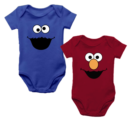 Set x 2 Body Mameluco Bebé personajes Oferta liquidación