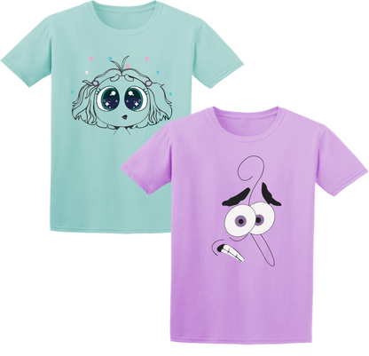 Set x 2 camisetas para niños personajes Oferta liquidación