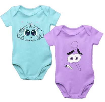 Set x 2 Body Mameluco Bebé personajes Oferta liquidación