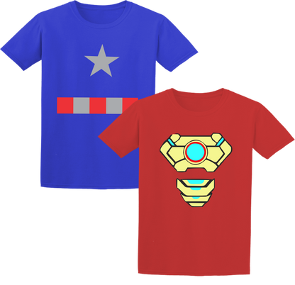 Set x 2 camisetas para niños personajes Oferta liquidación