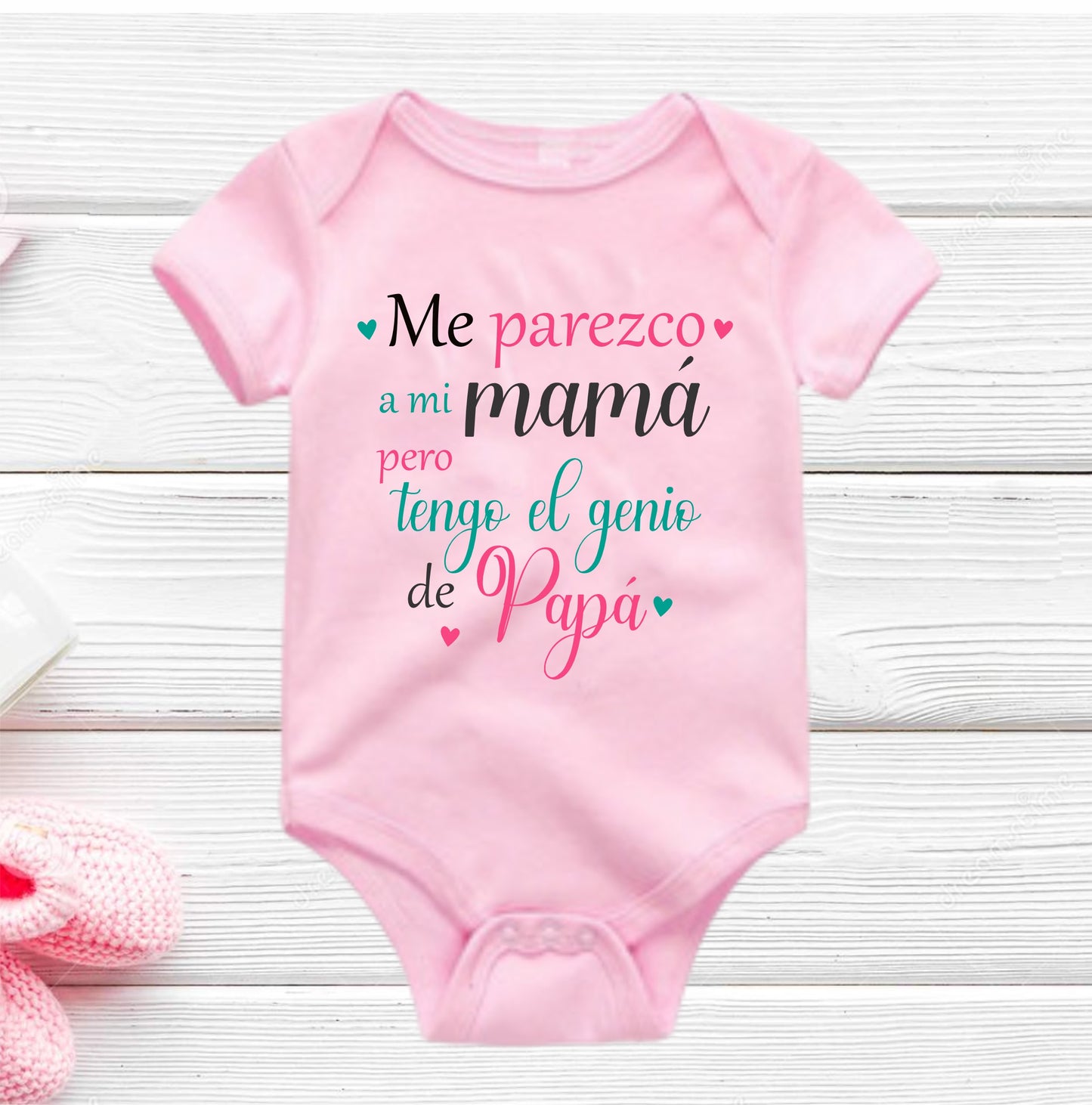 Body Mameluco bebe niña me parezco a mi mamá