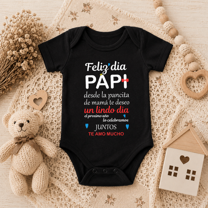 Body Mameluco día del Padre desde la pancita de Mamá