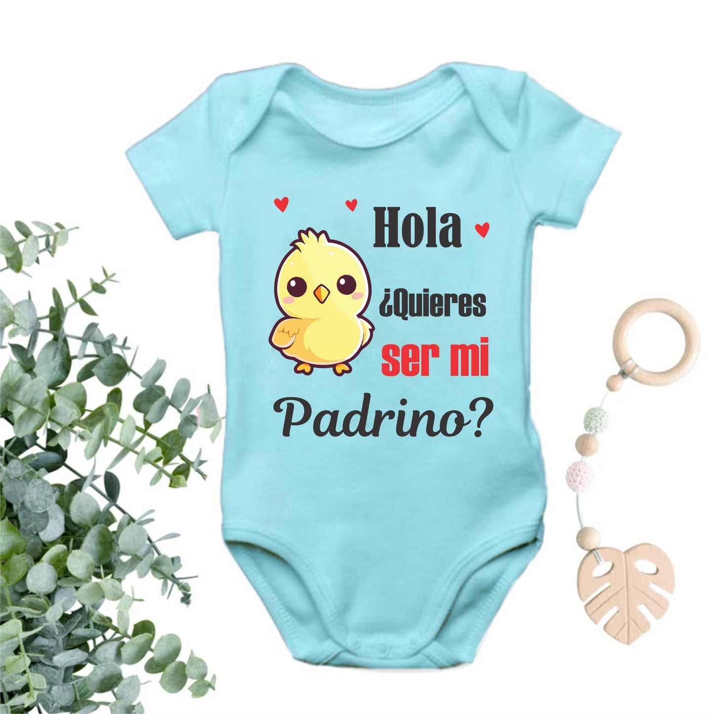 Body Mameluco bebe niña quieres ser mi padrino