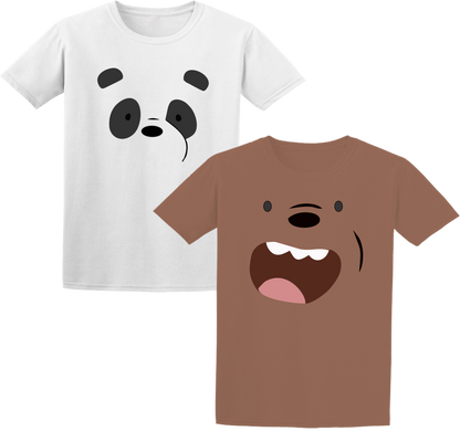Set x 2 camisetas para niños personajes Oferta liquidación