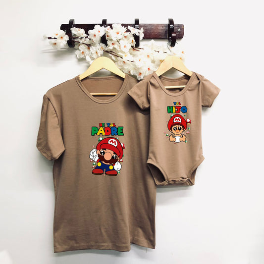 Camisetas Papá e hijo, Mario Bross