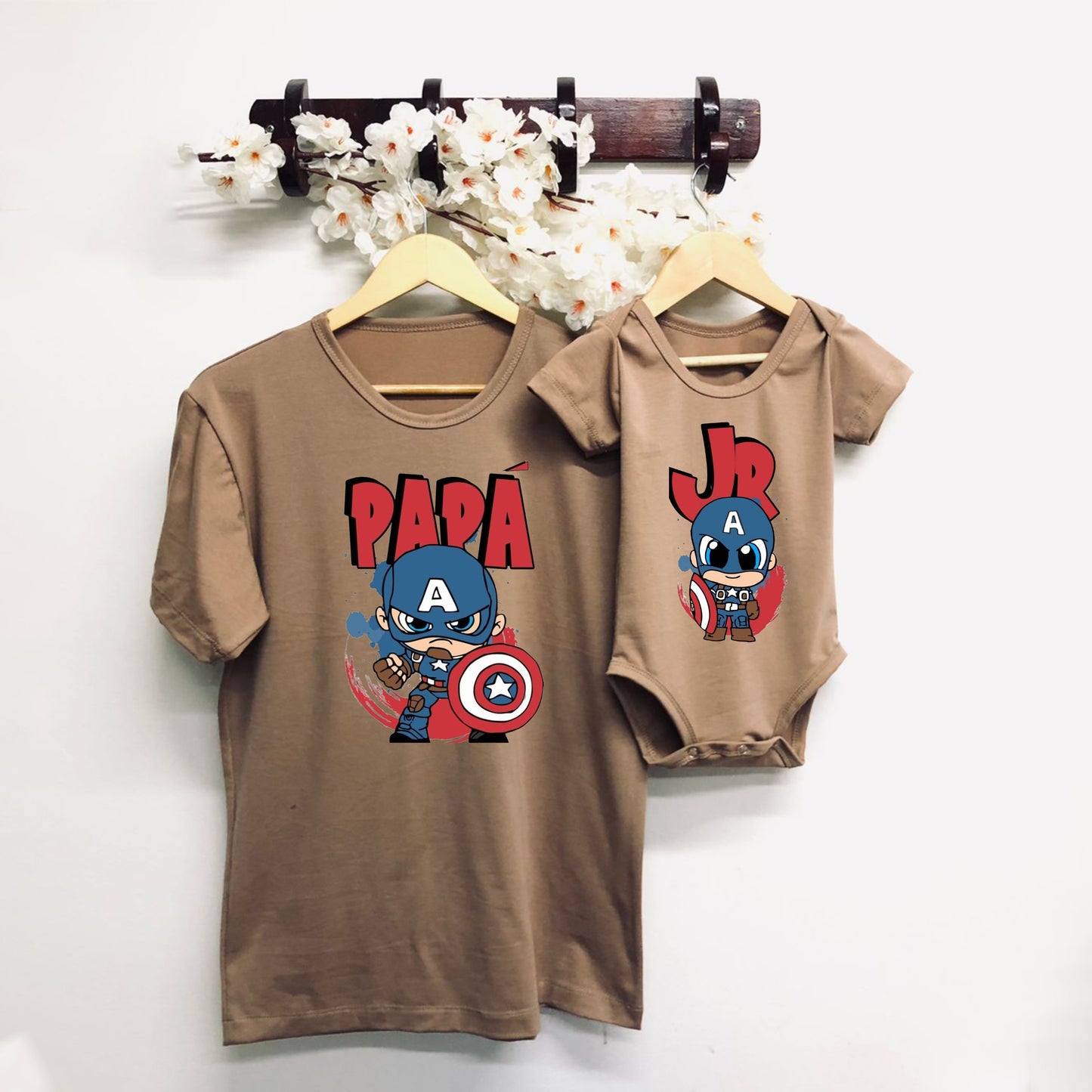 Camisetas papá e hijo capitán américa