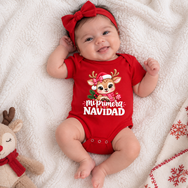 Body Navideño, 100% Algodón, ideal para piel delicada
