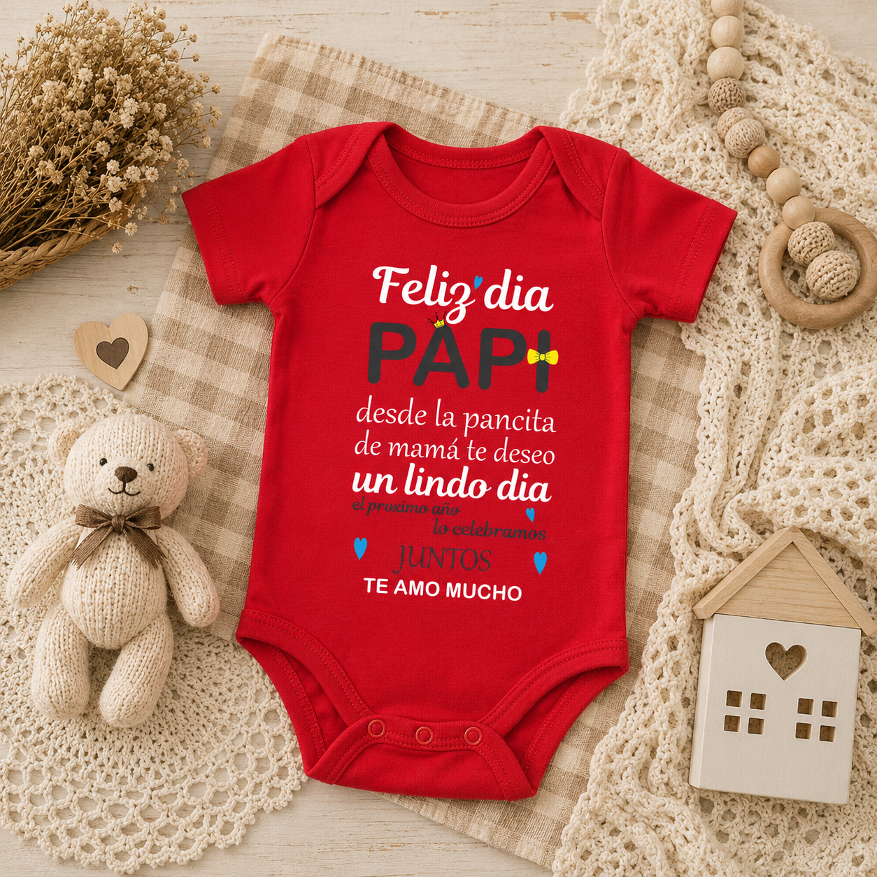 Body Mameluco día del Padre desde la pancita de Mamá
