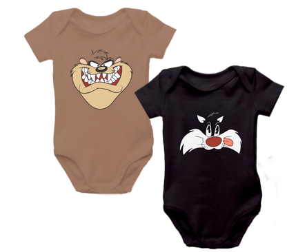 Set x 2 Body Mameluco Bebé personajes Oferta liquidación