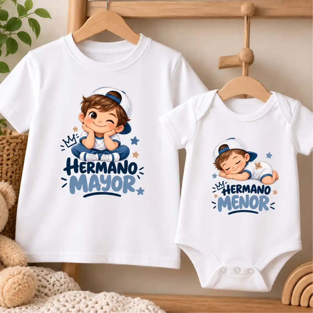 Camisetas para hermanos ( Hermano mayor, Hermano menor)