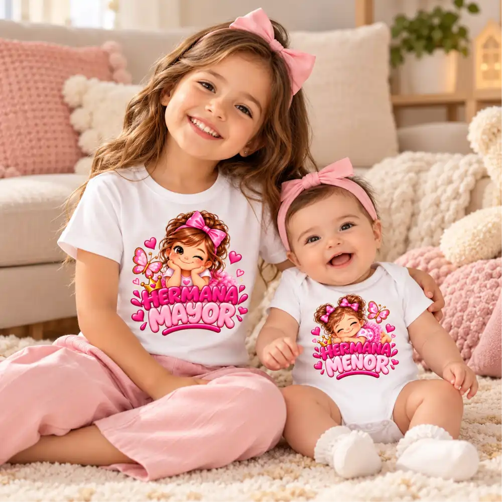 Camisetas para hermanos ( Hermana mayor, Hermana menor)