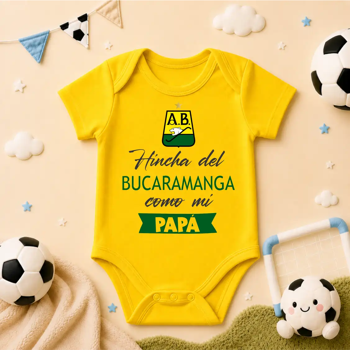 Body Mameluco hinchas 100% algodón