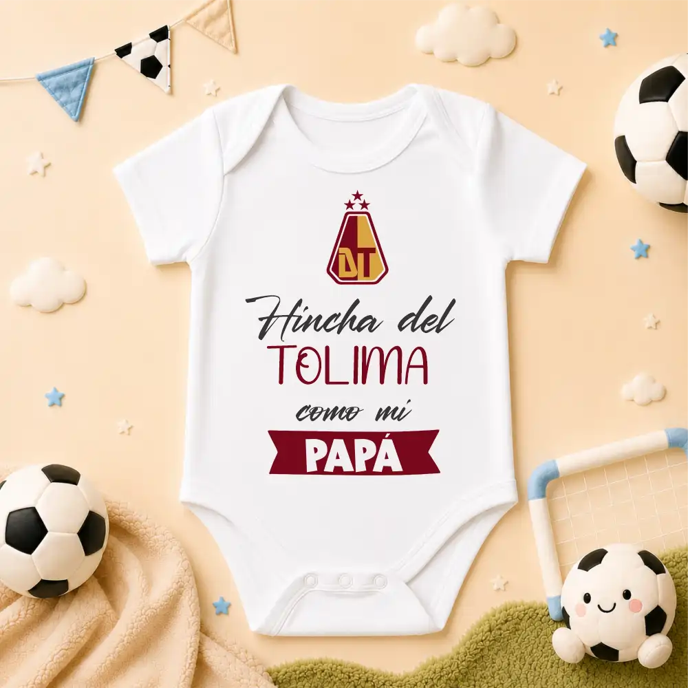 Body Mameluco hinchas 100% algodón