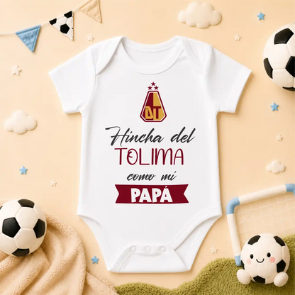Body Mameluco hinchas 100% algodón