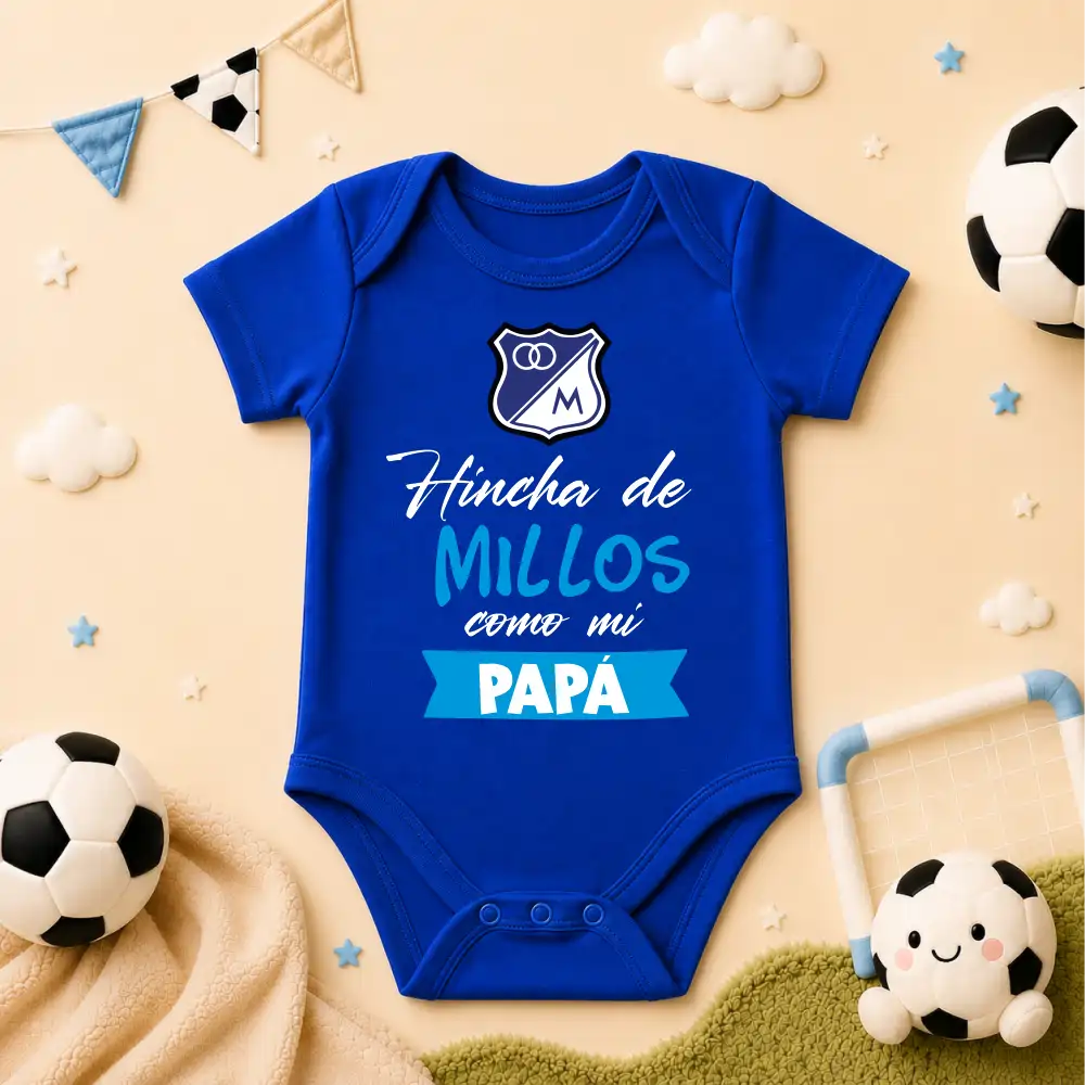 Body Mameluco hinchas 100% algodón