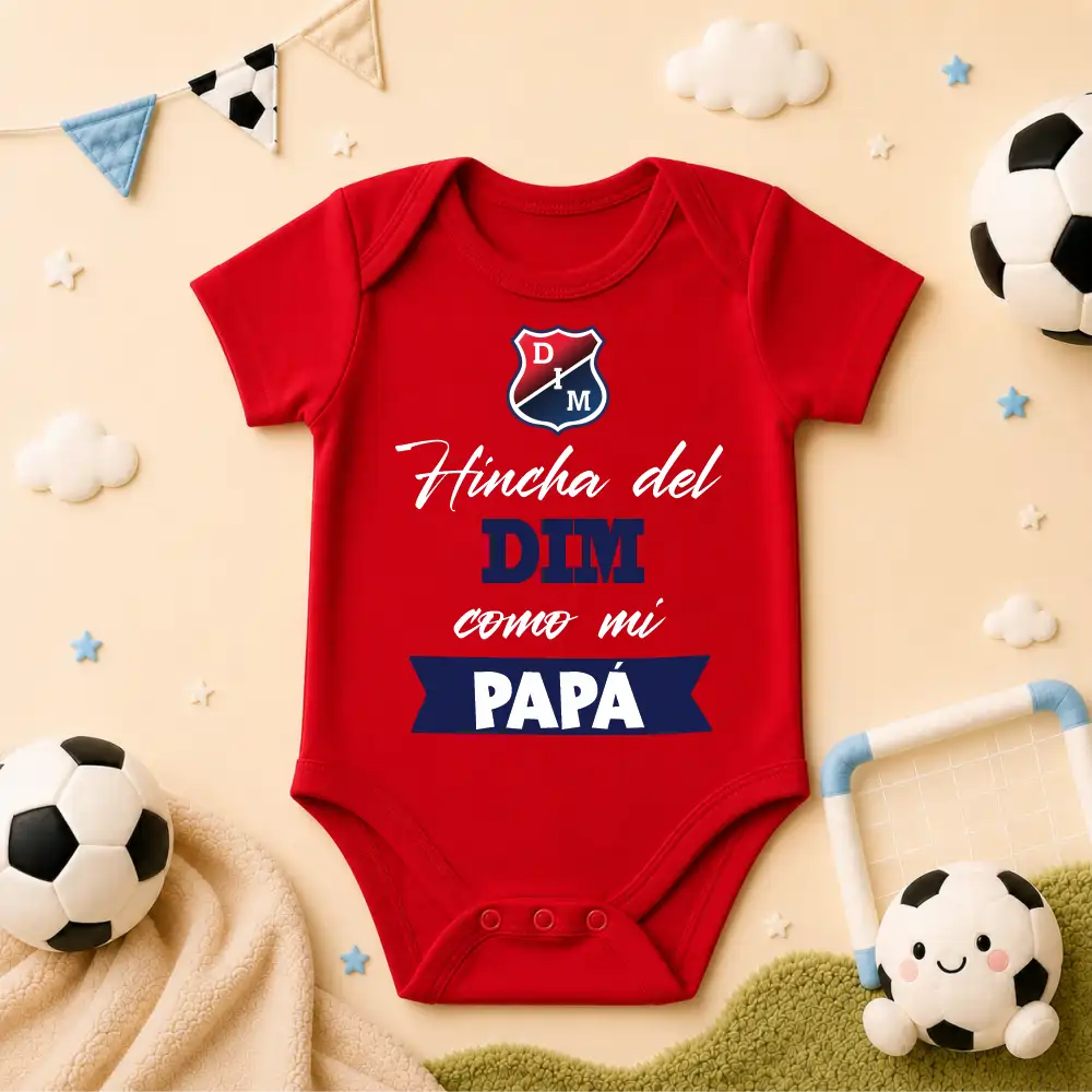 Body Mameluco hinchas 100% algodón