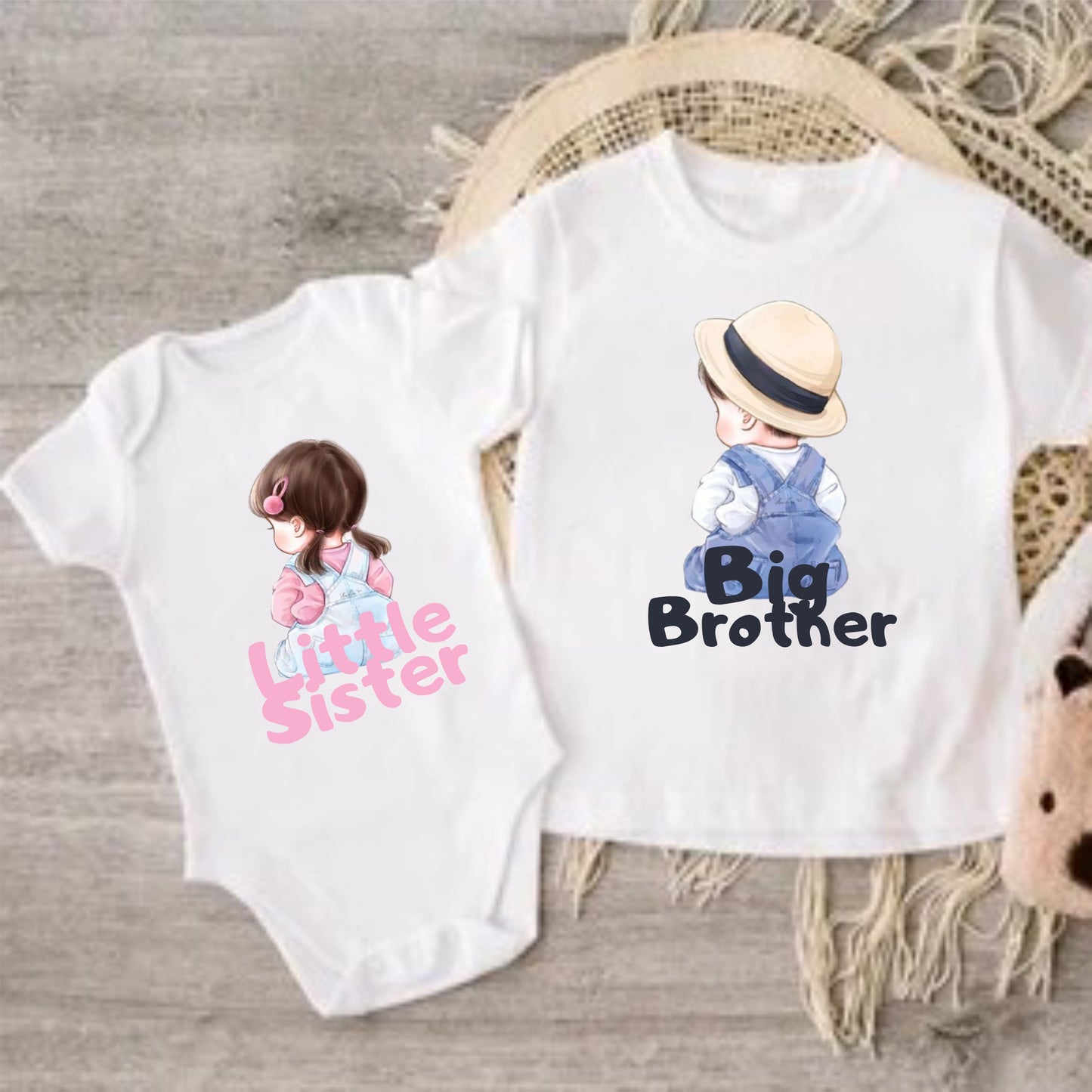 Camisetas para hermanos big Brother, Big Sister