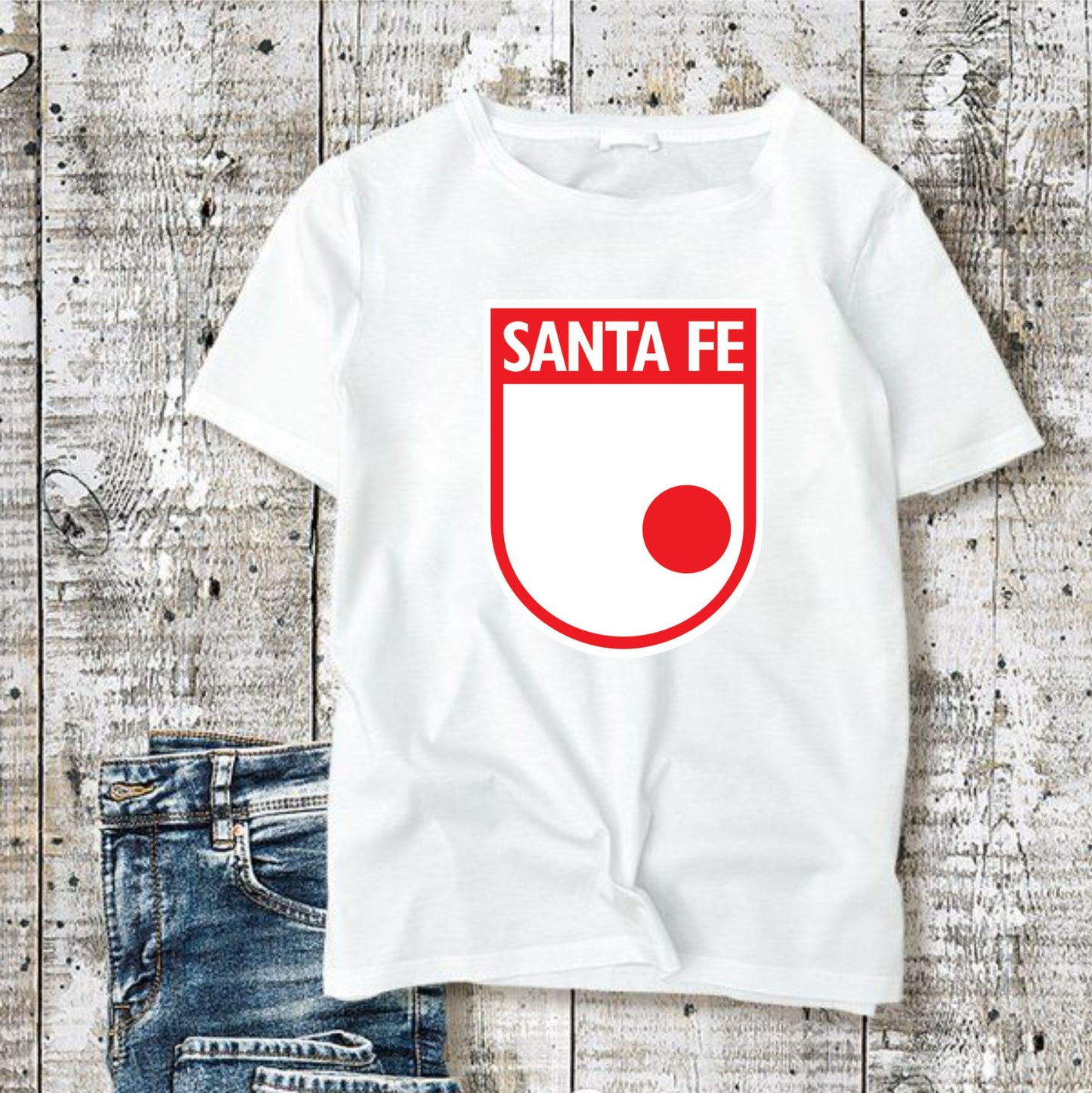 Camiseta para Hombre Escudo equipo de futbol Santa Fe