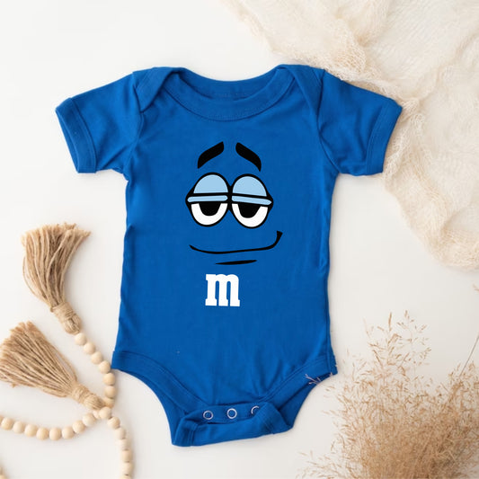 Body Mameluco para bebé niña m&m azul