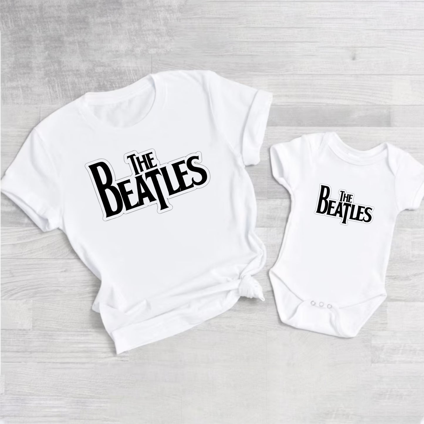 Camisetas mamá e hijo Bandas de ROck The Beatles