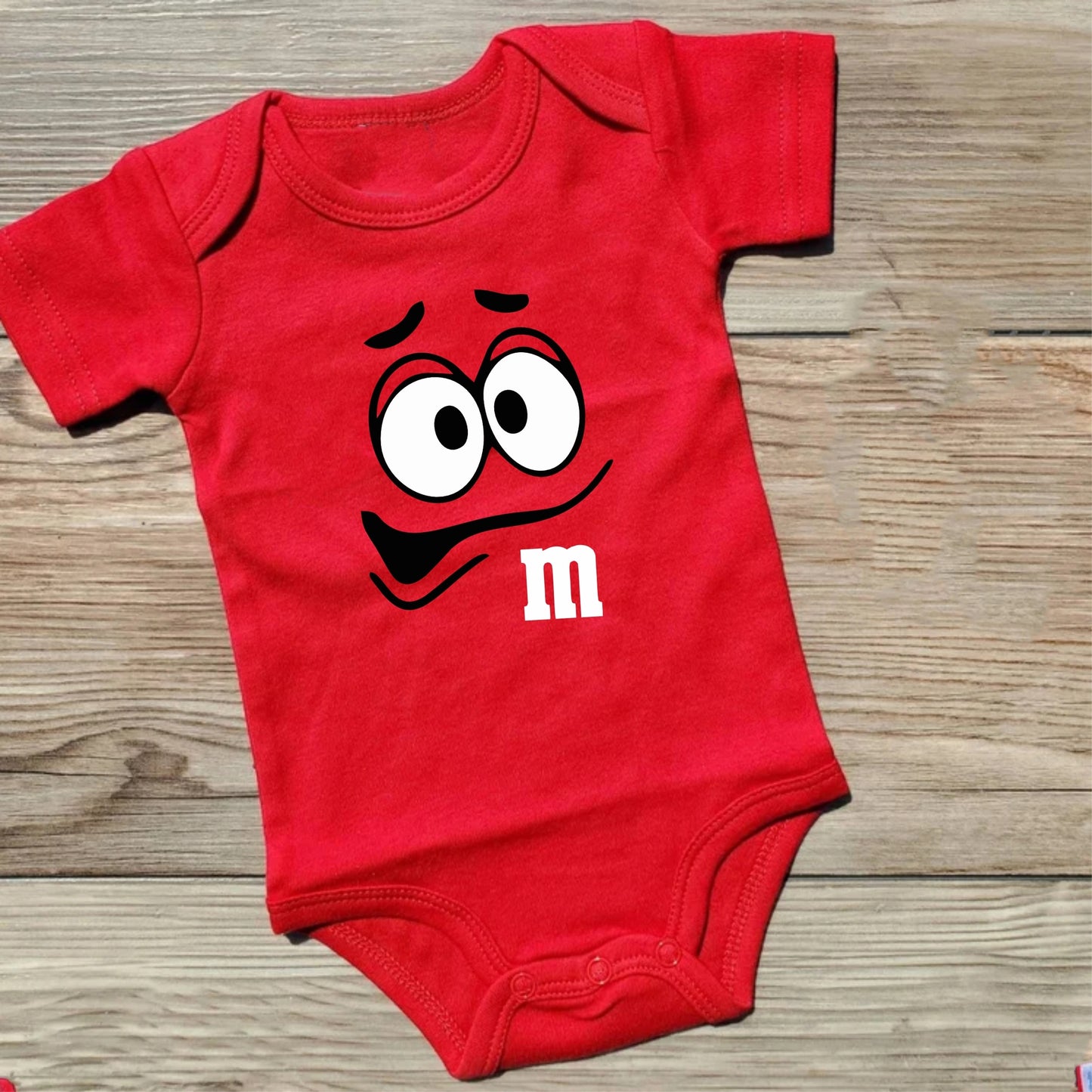 Body Mameluco para bebé niño m&m Rojo