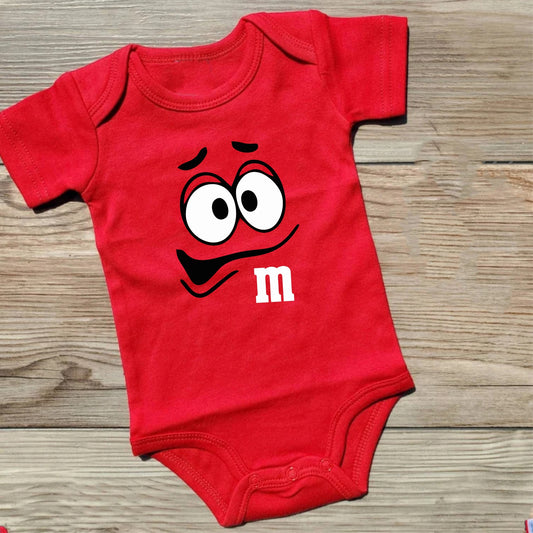 Body Mameluco para bebé niño m&m Rojo