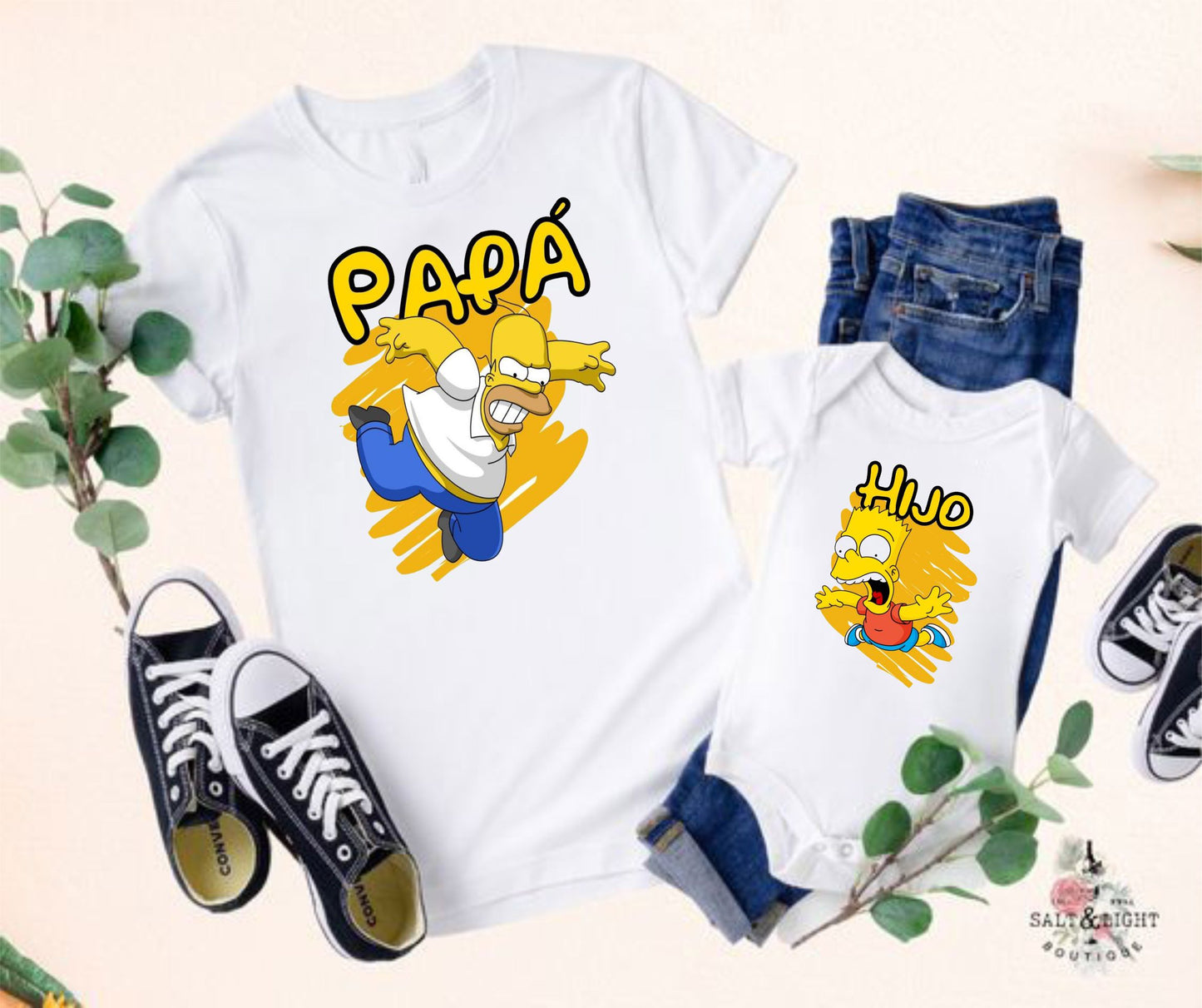 Camisetas papá e hijo Simpsons