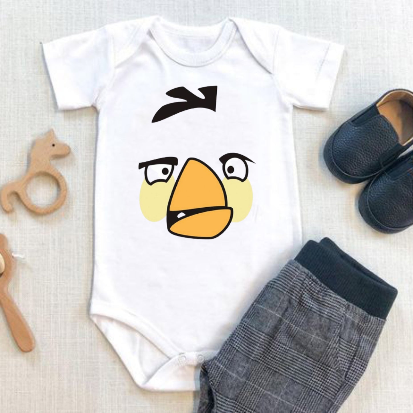 Body Mameluco para bebé niño angry Birds Blanco