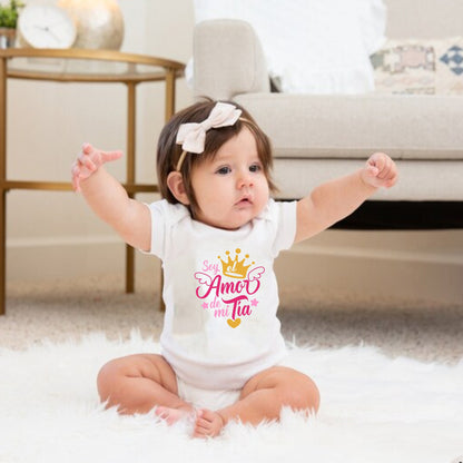 Body Mameluco para bebé niña Soy el amor de mi Tía