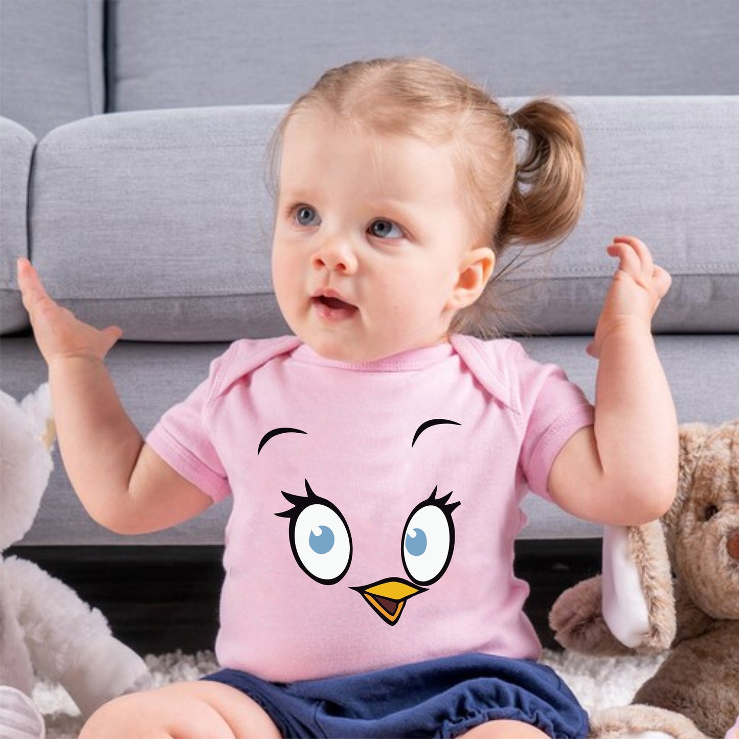 Body Mameluco para bebé niña Angry Birds Rosada