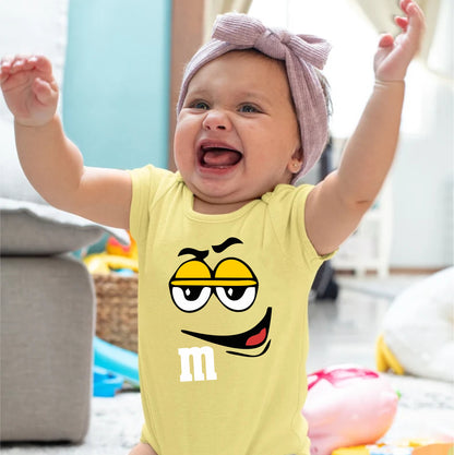 Body Mameluco para bebé niña m&m amarillo