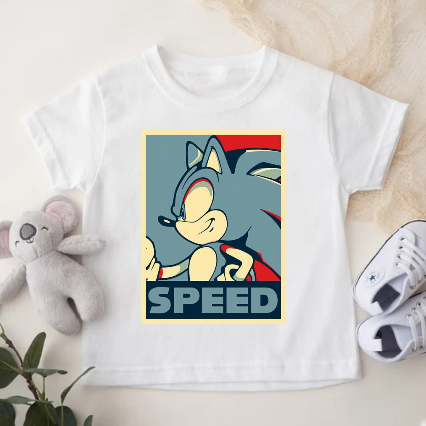 Camiseta para niño sonic Blanca